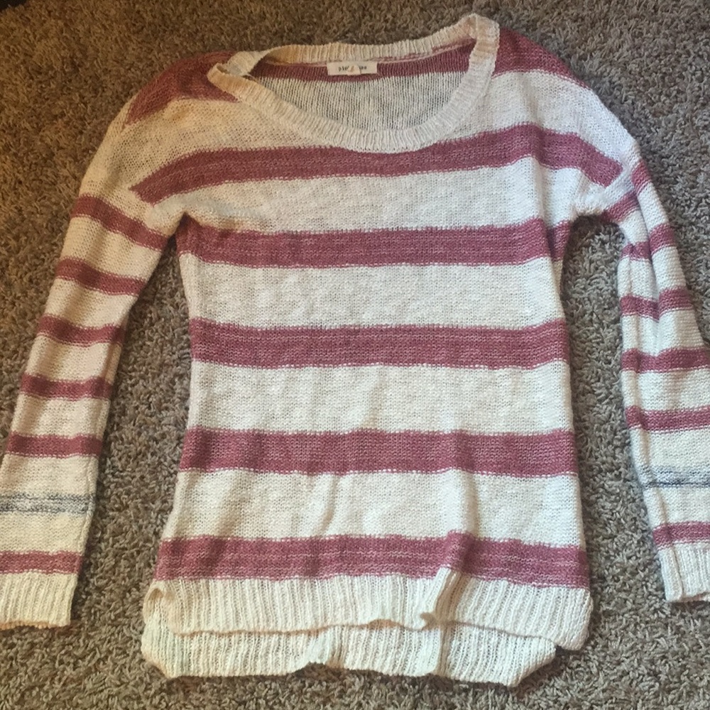 Soft pink striped sweater